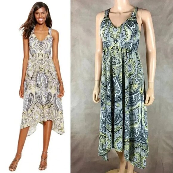 INC Handkerchief  'Couture Paisley' Midi Dress NWT Size Small - Picture 1 of 11